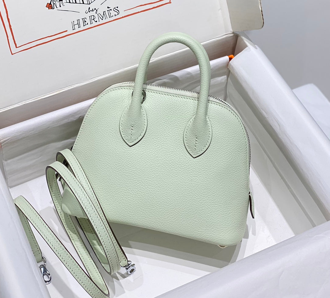 High-end Hermes 2026 Bolide Bowling Bag 18cm Evercolor Leather 2
