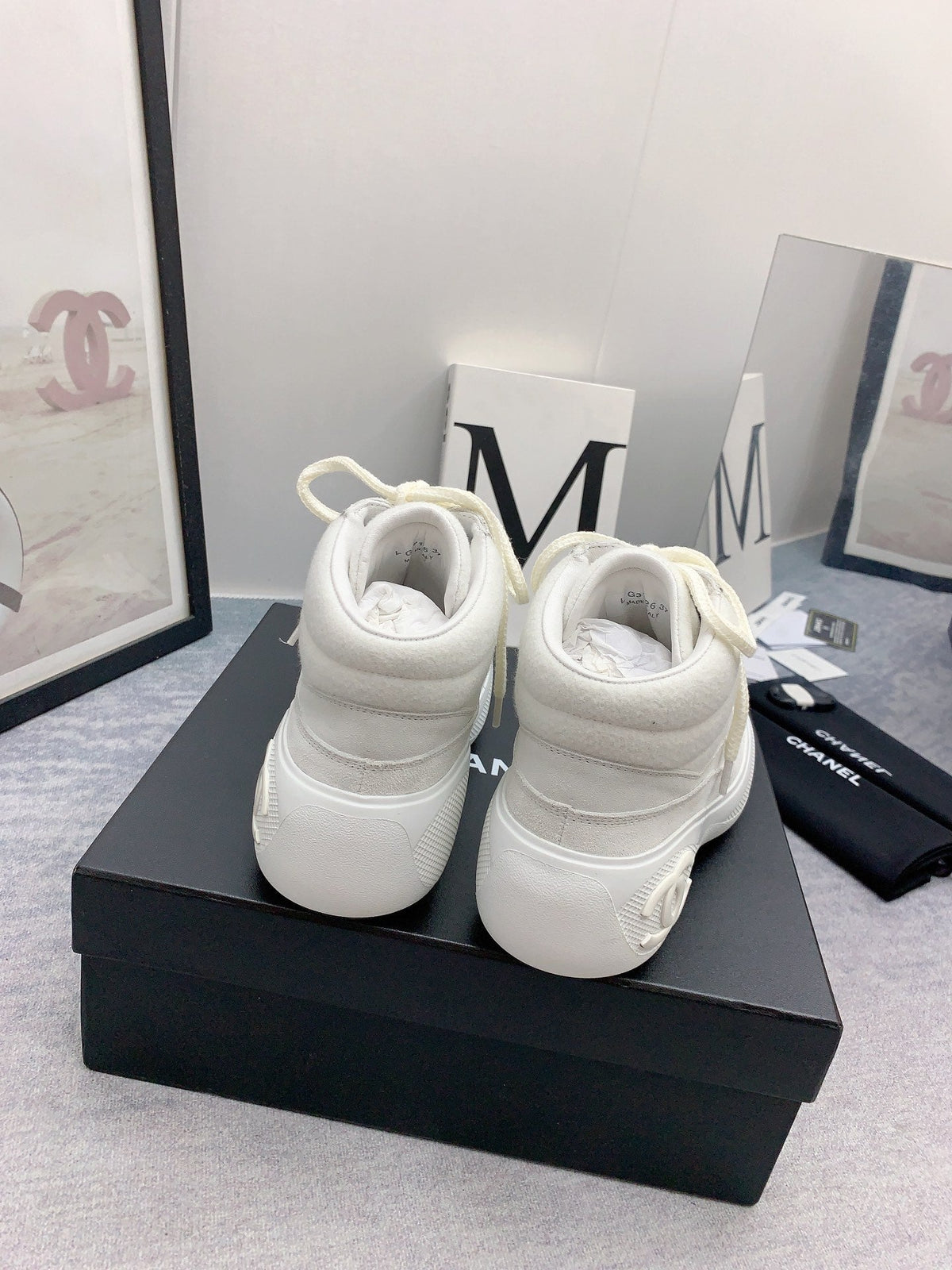CC Sneaker Boots In White Calfskin  148775
