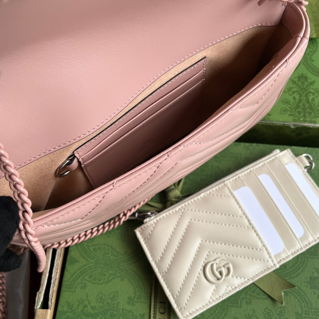 gg marmont 21cm all pink calfskin