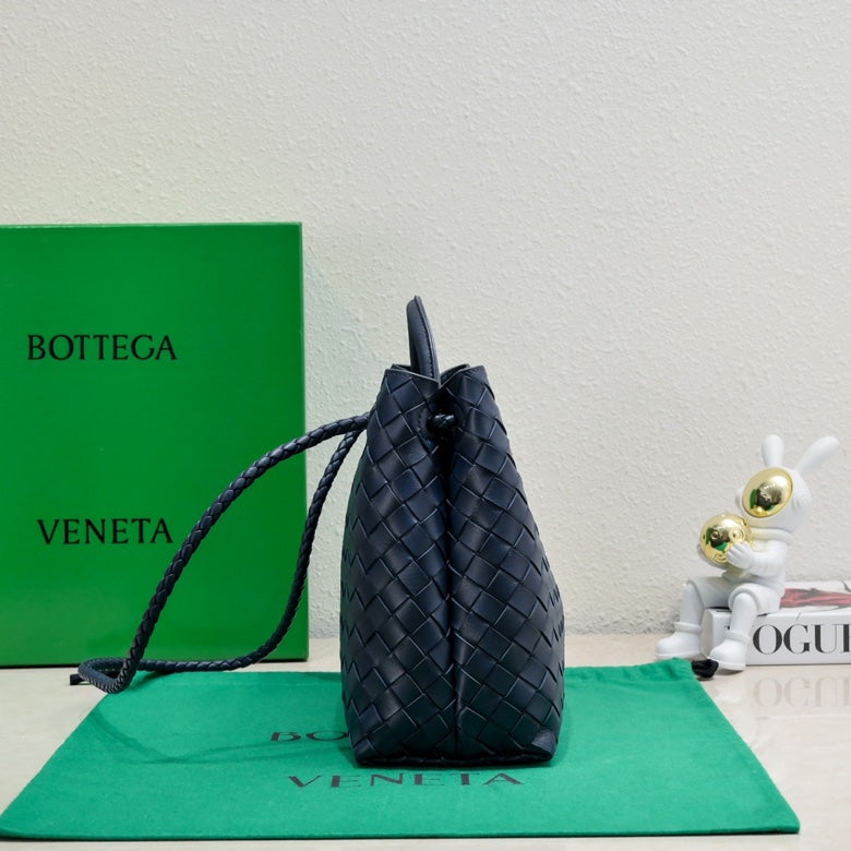 Bottega Veneta 2026 Andiamo Bag 25cm Dark Blue Lambskin