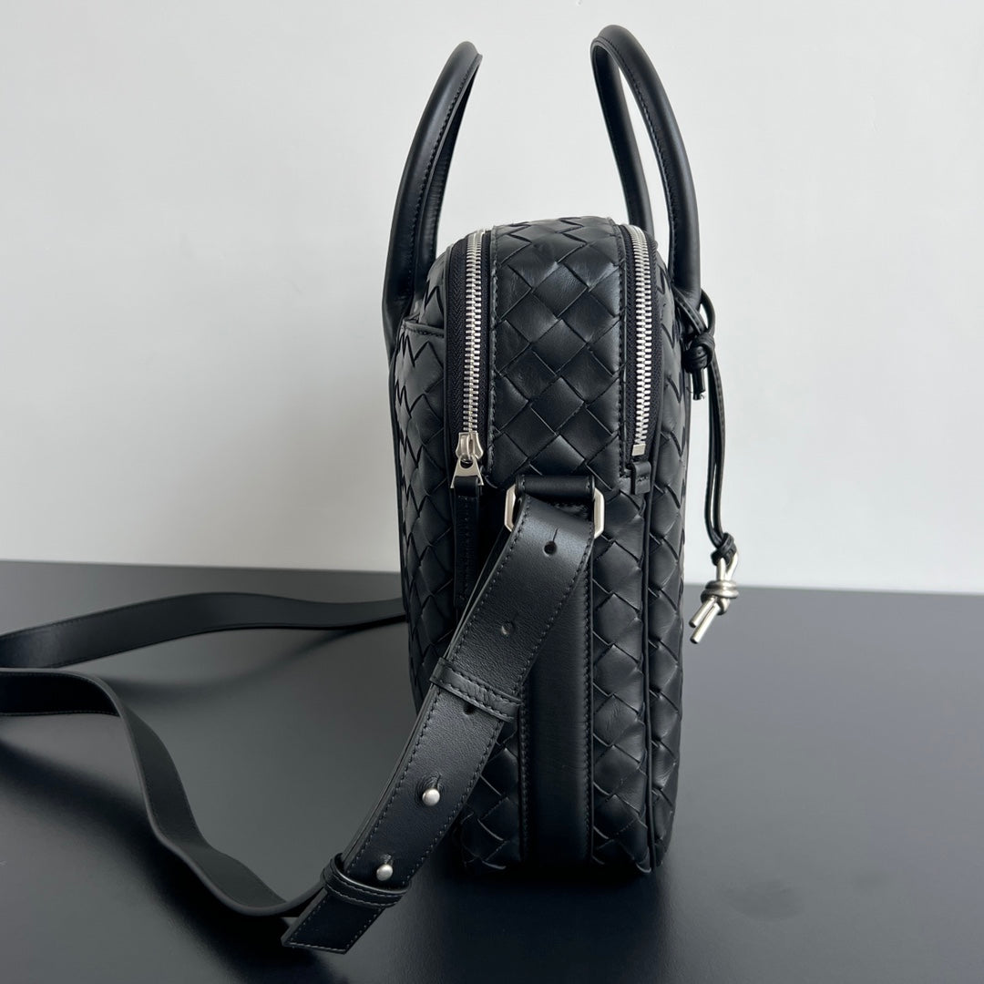 LARGE GETAWAY 39 WEEKENDER IN BLACK CALFSKIN