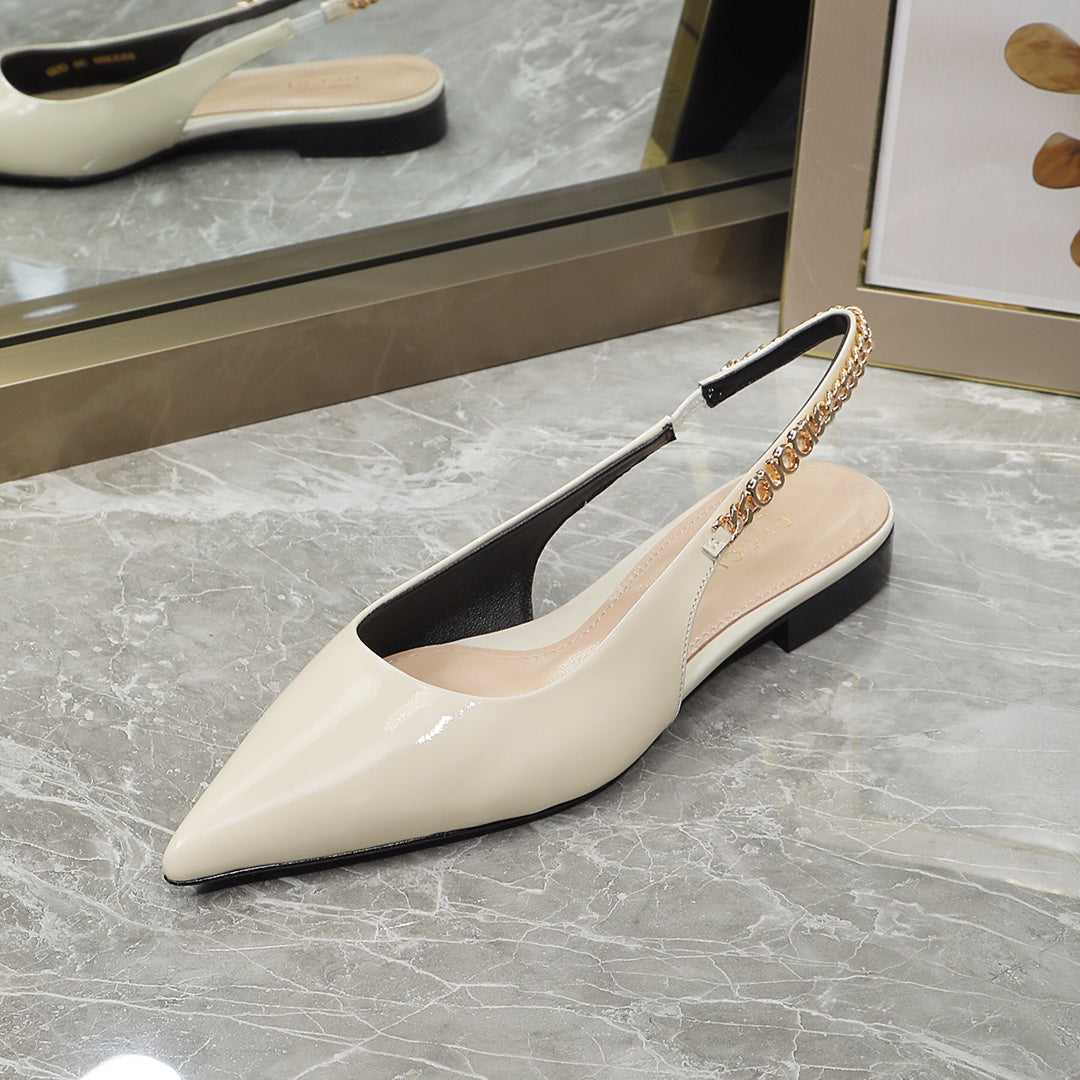 GG  Signoria Slingback Flat White