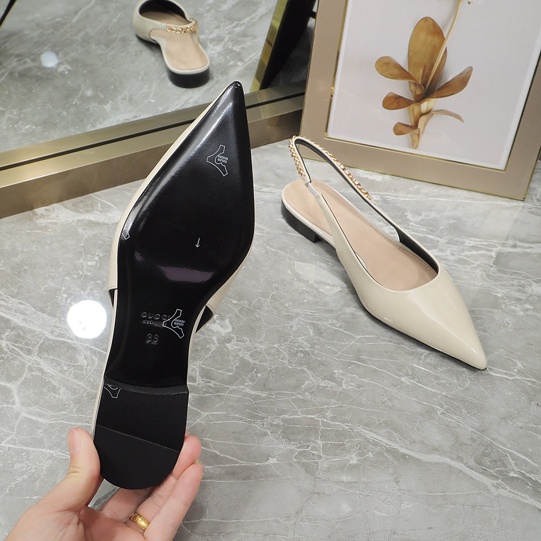 GG  Signoria Slingback Flat White