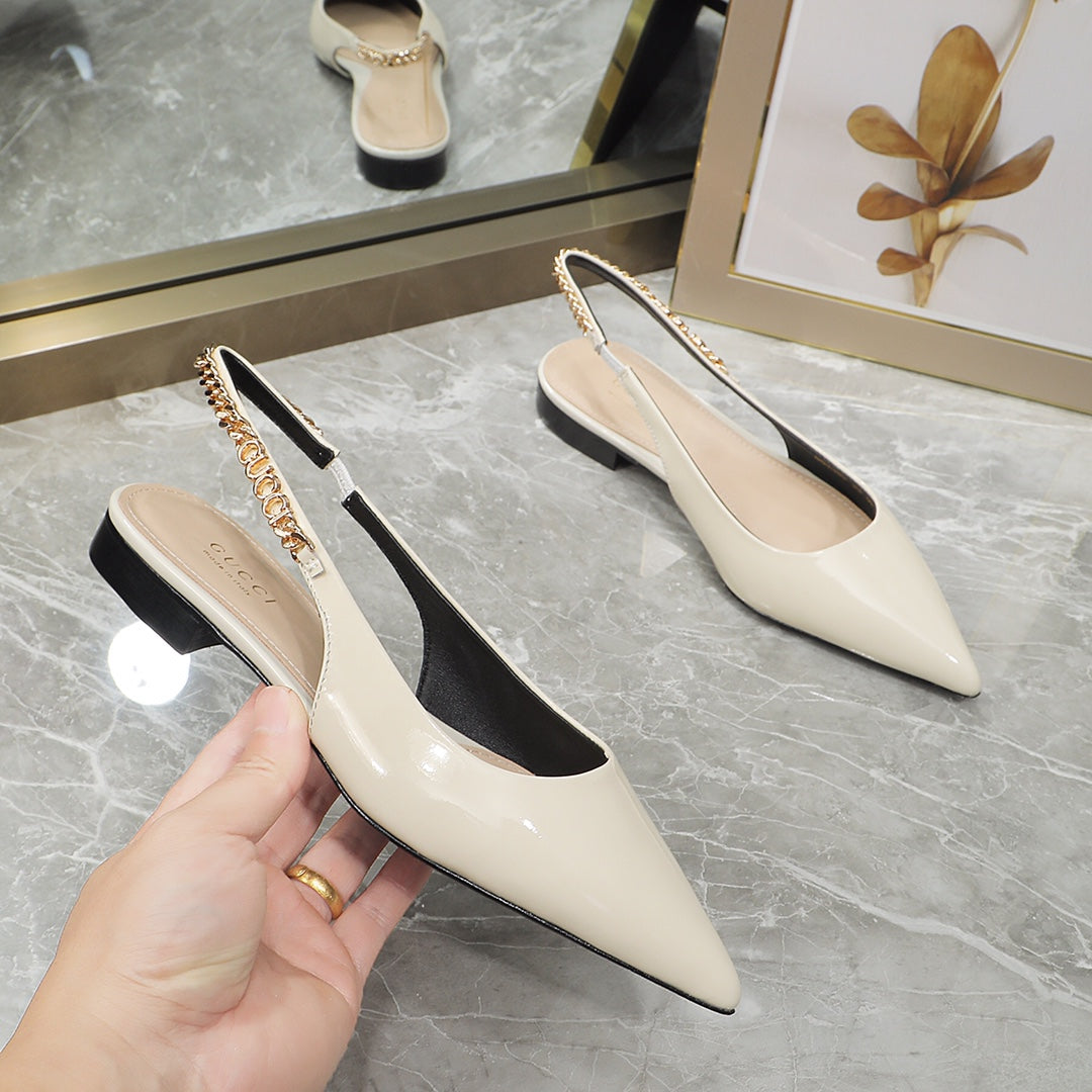 GG  Signoria Slingback Flat White