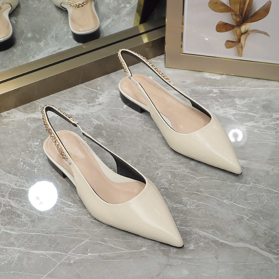 GG  Signoria Slingback Flat White