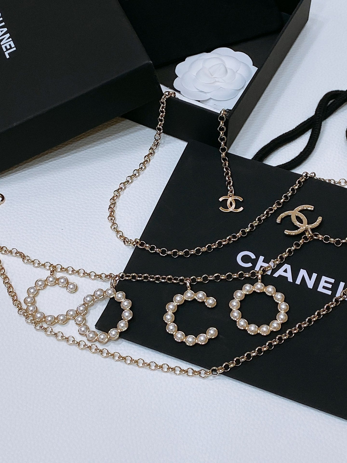 Chanel 2026 Pearl-Embellished Layered Chain Belt