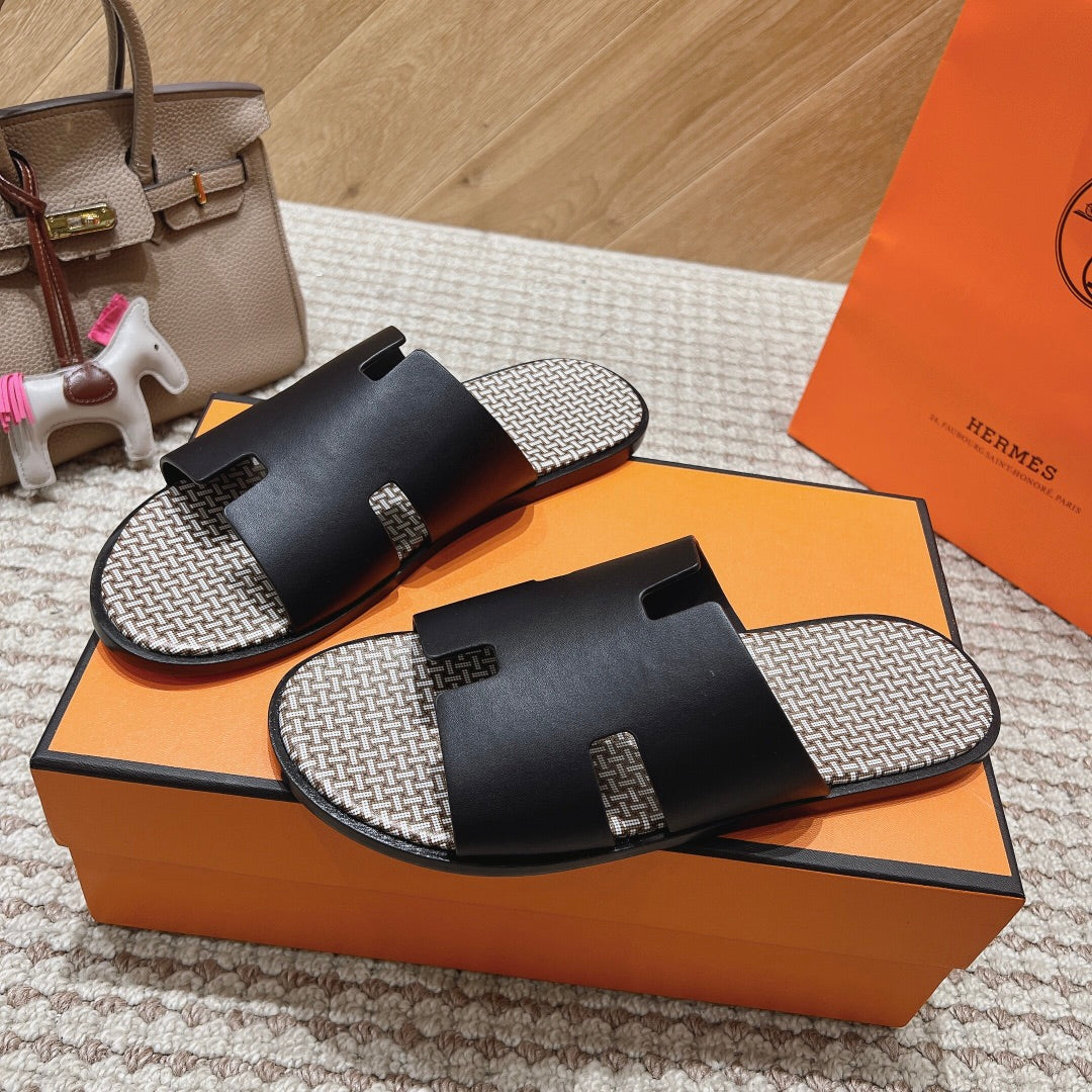 HM Izmir Sandals Black Calfskin 294950