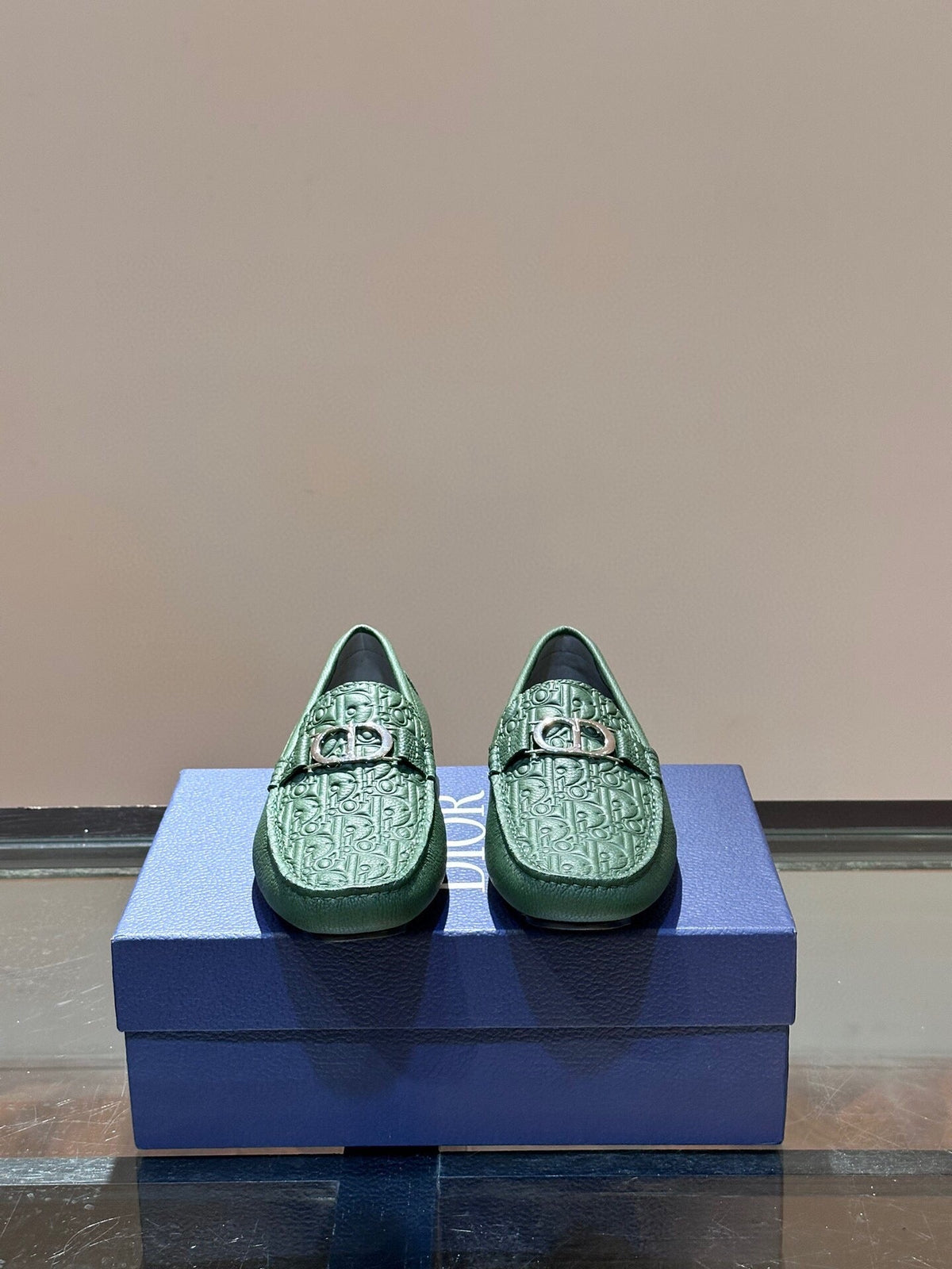 CD ODÉON LOAFER DARK GREEN CALFSKIN
