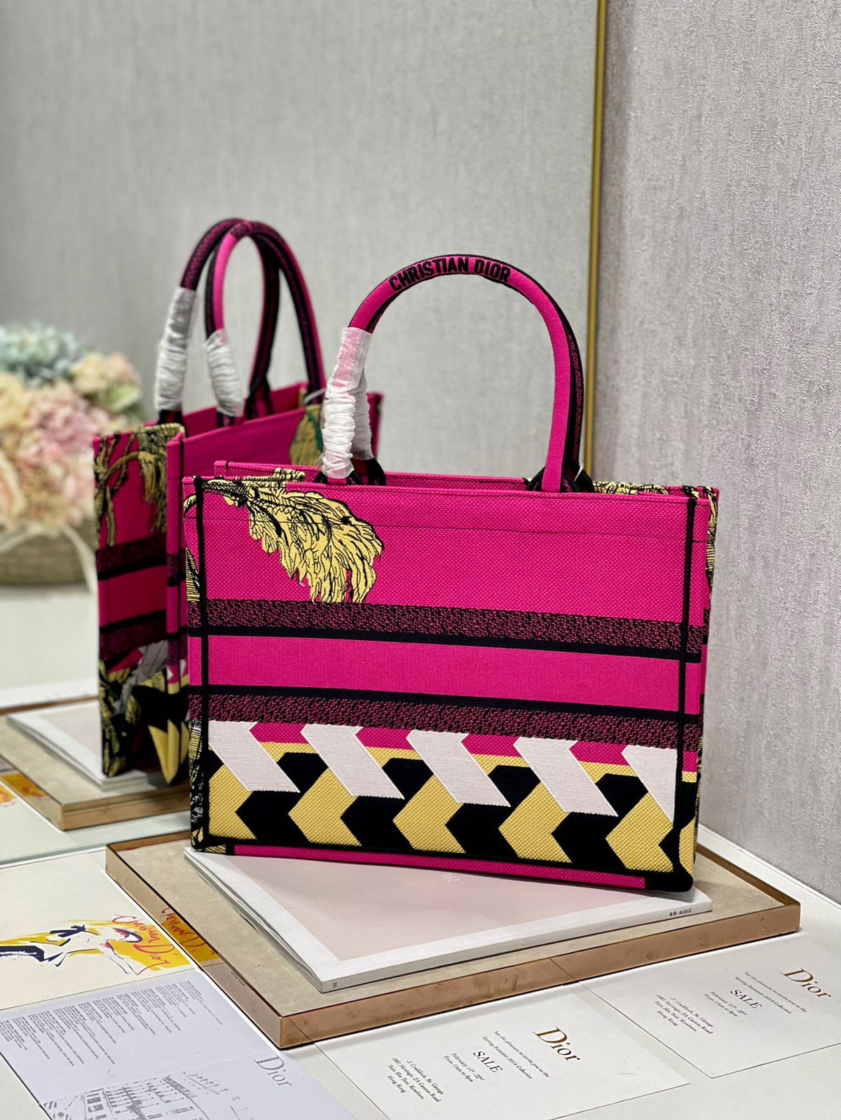 CD Pink Panther Book Tote 36cm Bag Canvas 336546