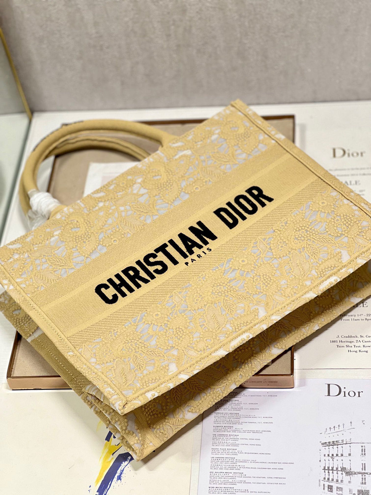 CD Mesh apricot Book Tote Bag Canvas 336534