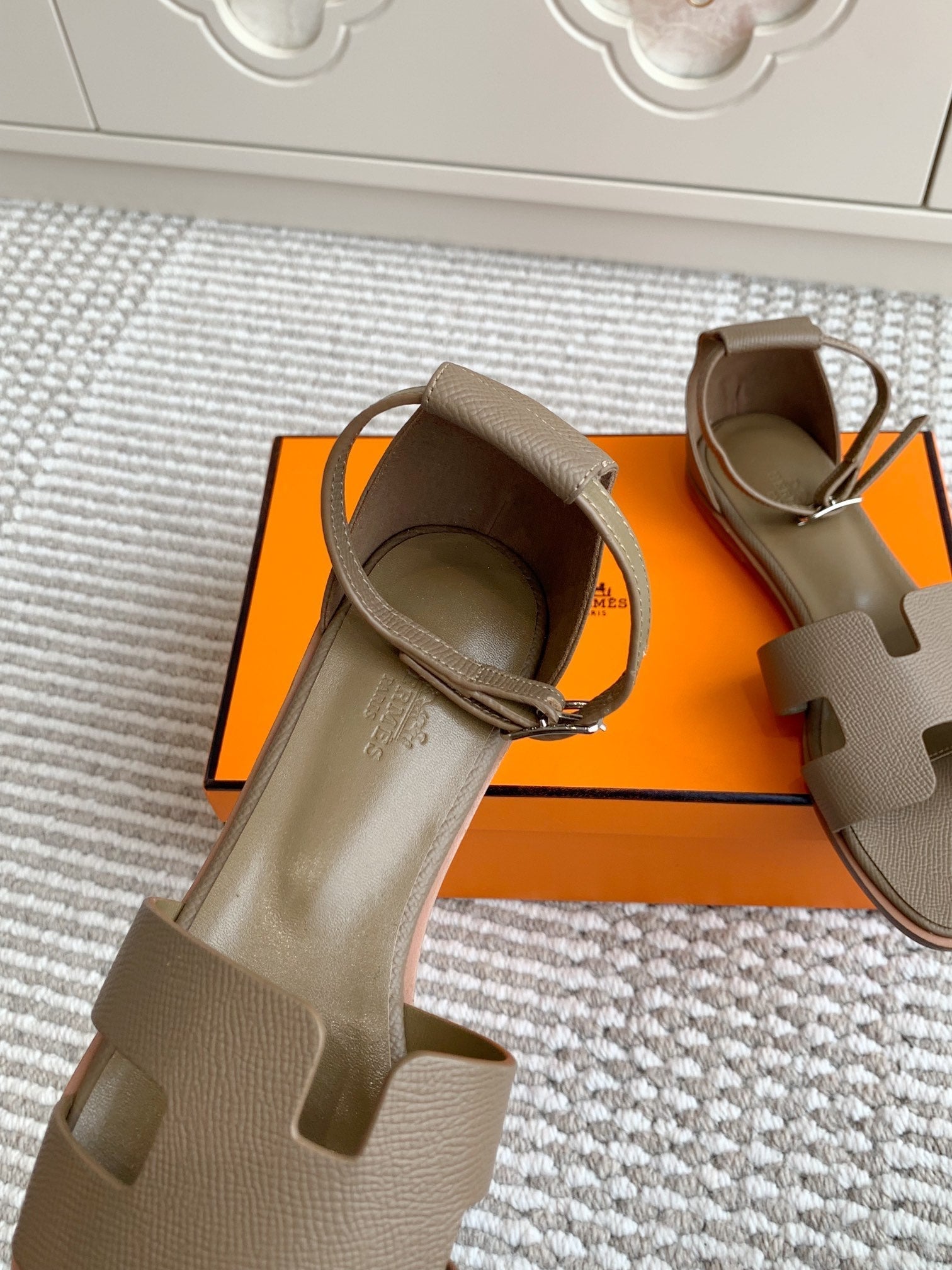 HM 25 Santorini Etoupe Epsom Leather Calfskin