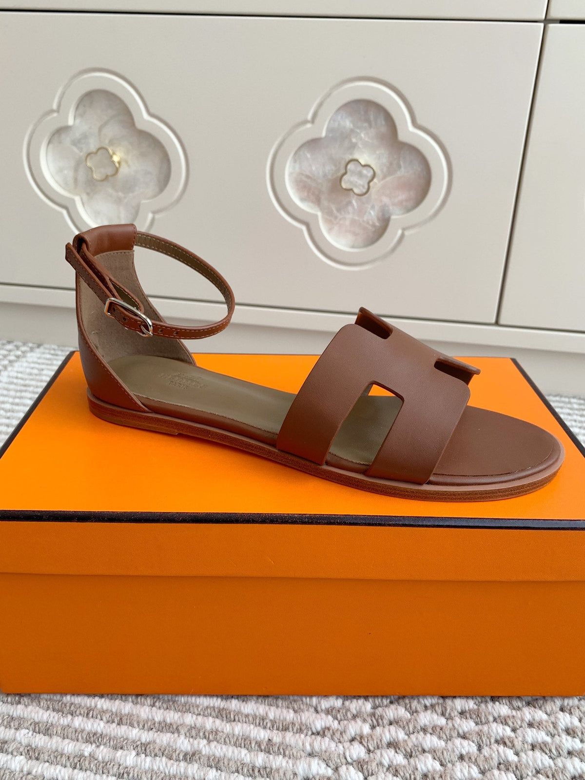HM Santorini Sandal Brown Cowhide 291385