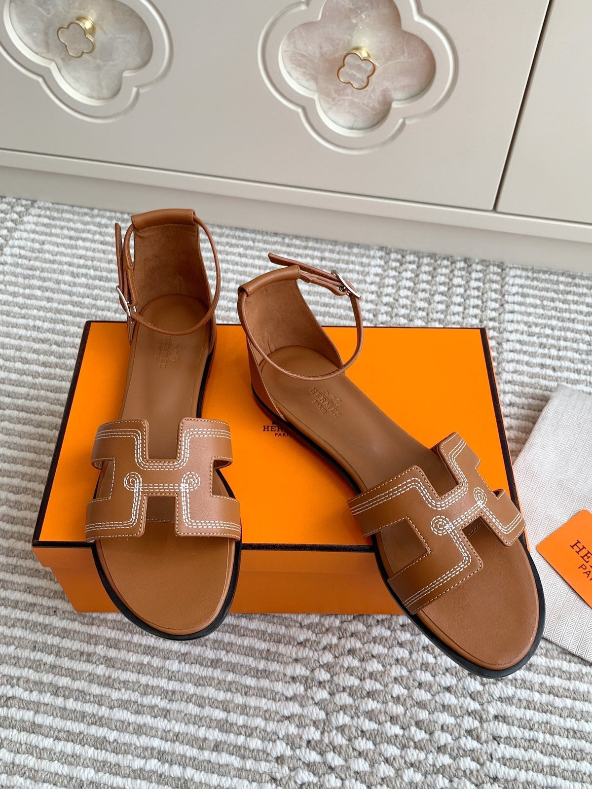 HM Santorini Sandal Brown Cowhide 291389