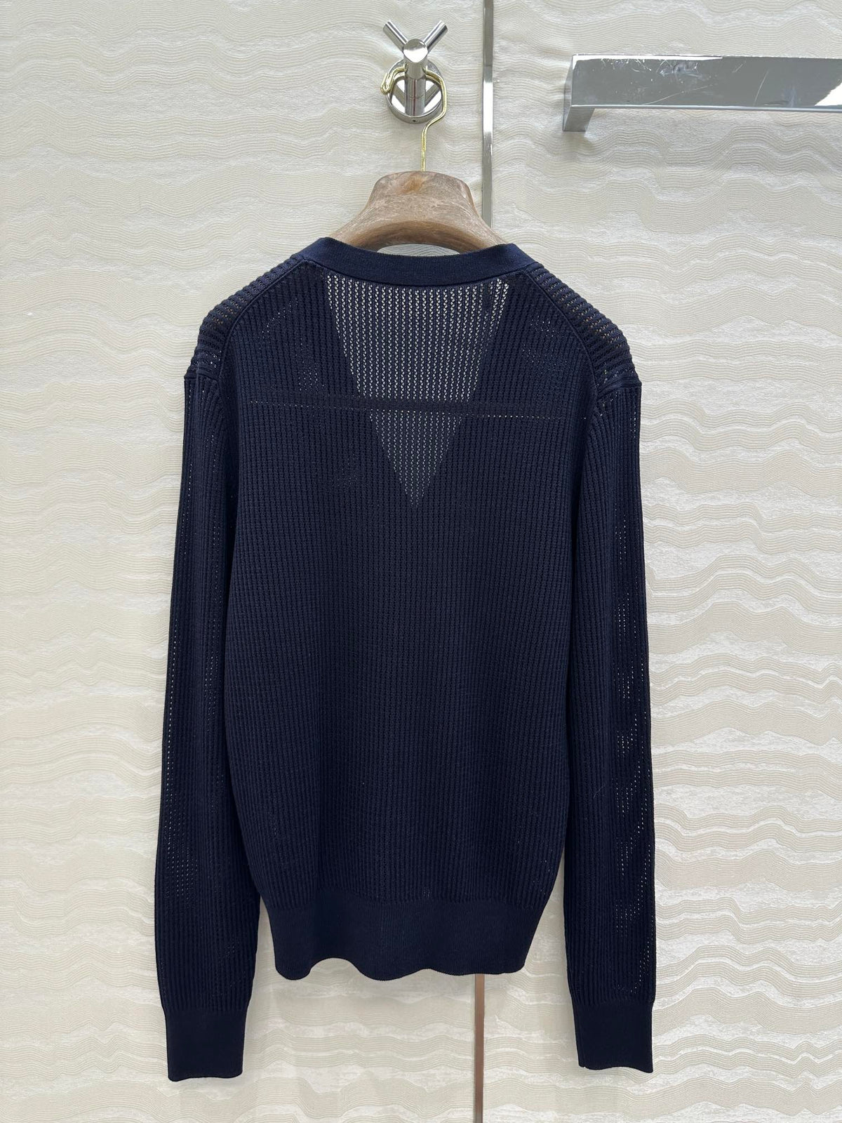 LP 25 V-neck Cardigan Blue Cotton 265181