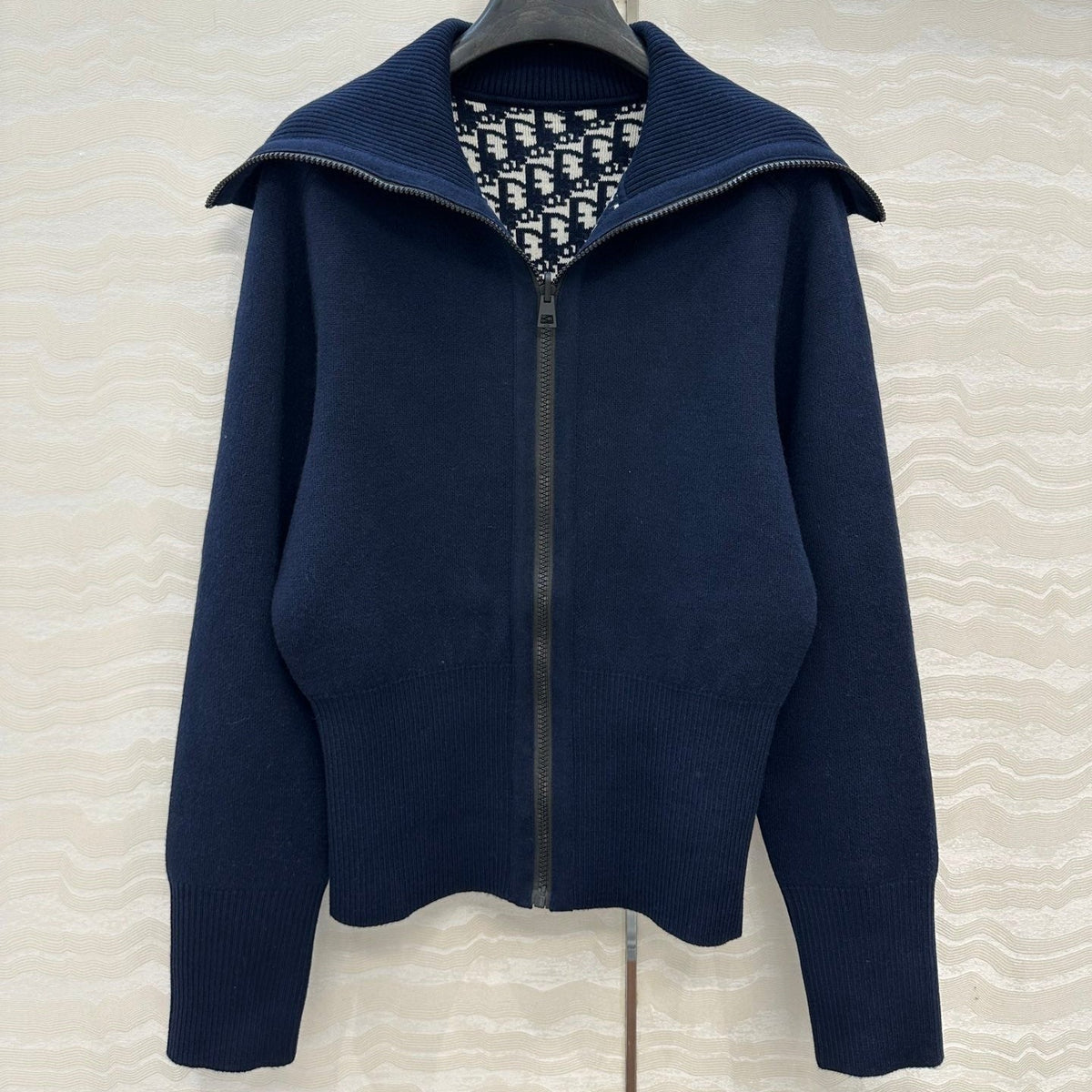 CD 25 Double-Sided Cardigan Navy Blue Cashmere