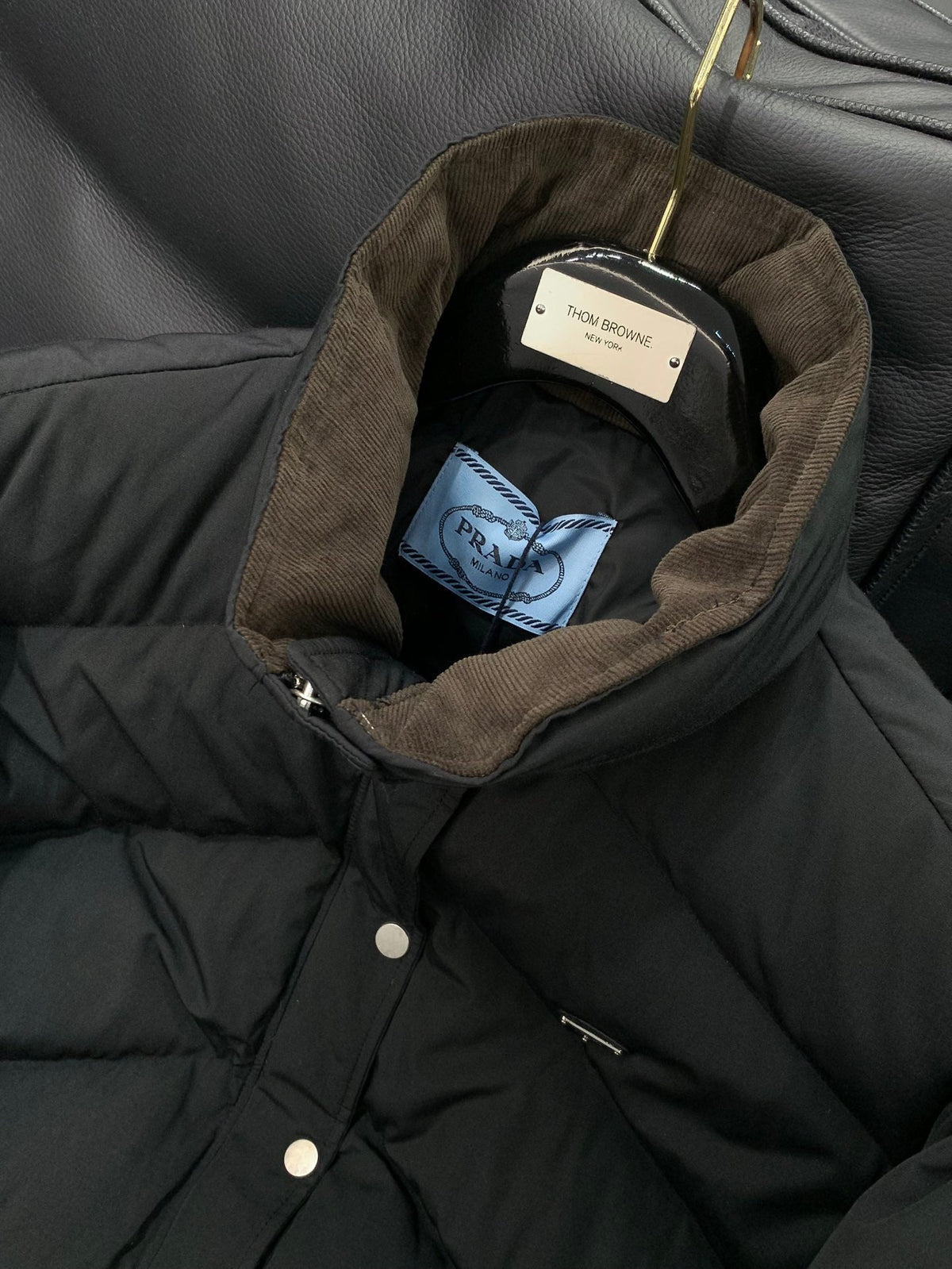 Prada 2025 Jacket Black Brown Down Polyester