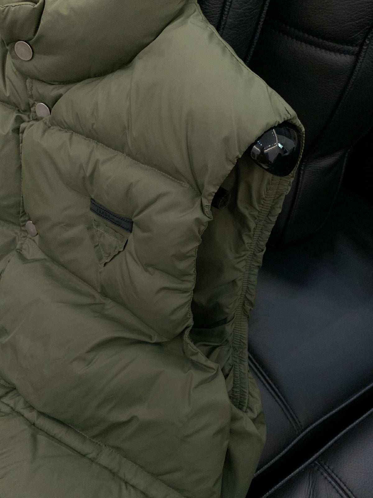 Prada 2025 Prada Re-Nylon Puffer Vest Green Down