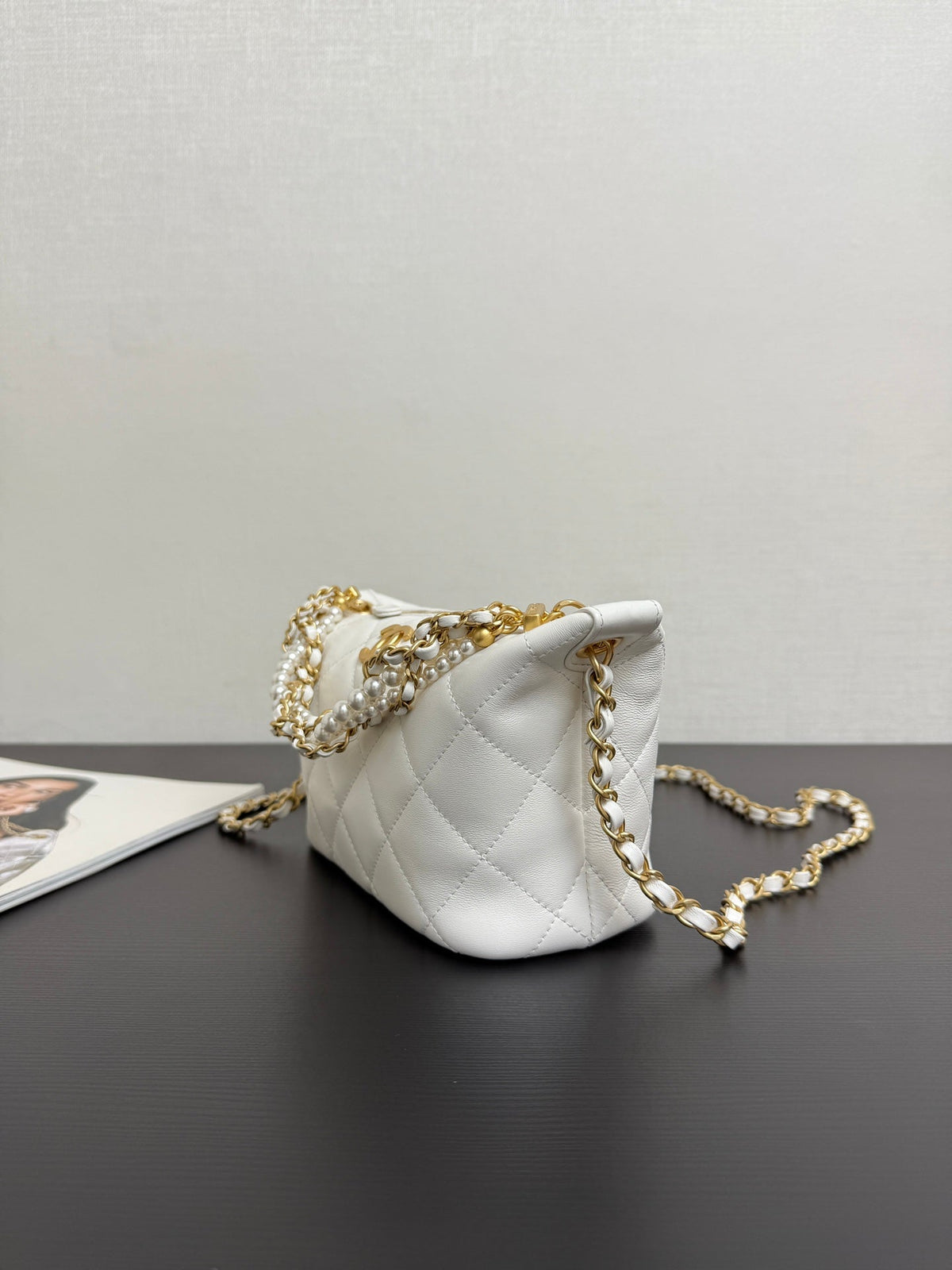 Chanel 2026 Matelassé Pearl Chain Bag Lambskin