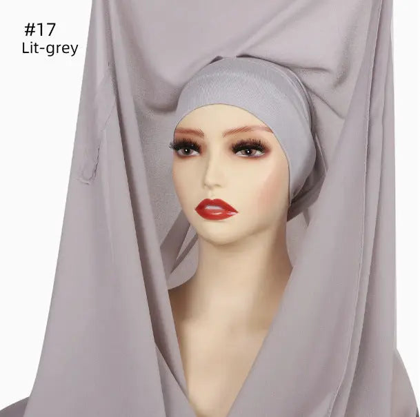 Lazy Chiffon Convenient Headscarf Magnetic Buckle Fixed hercurva
