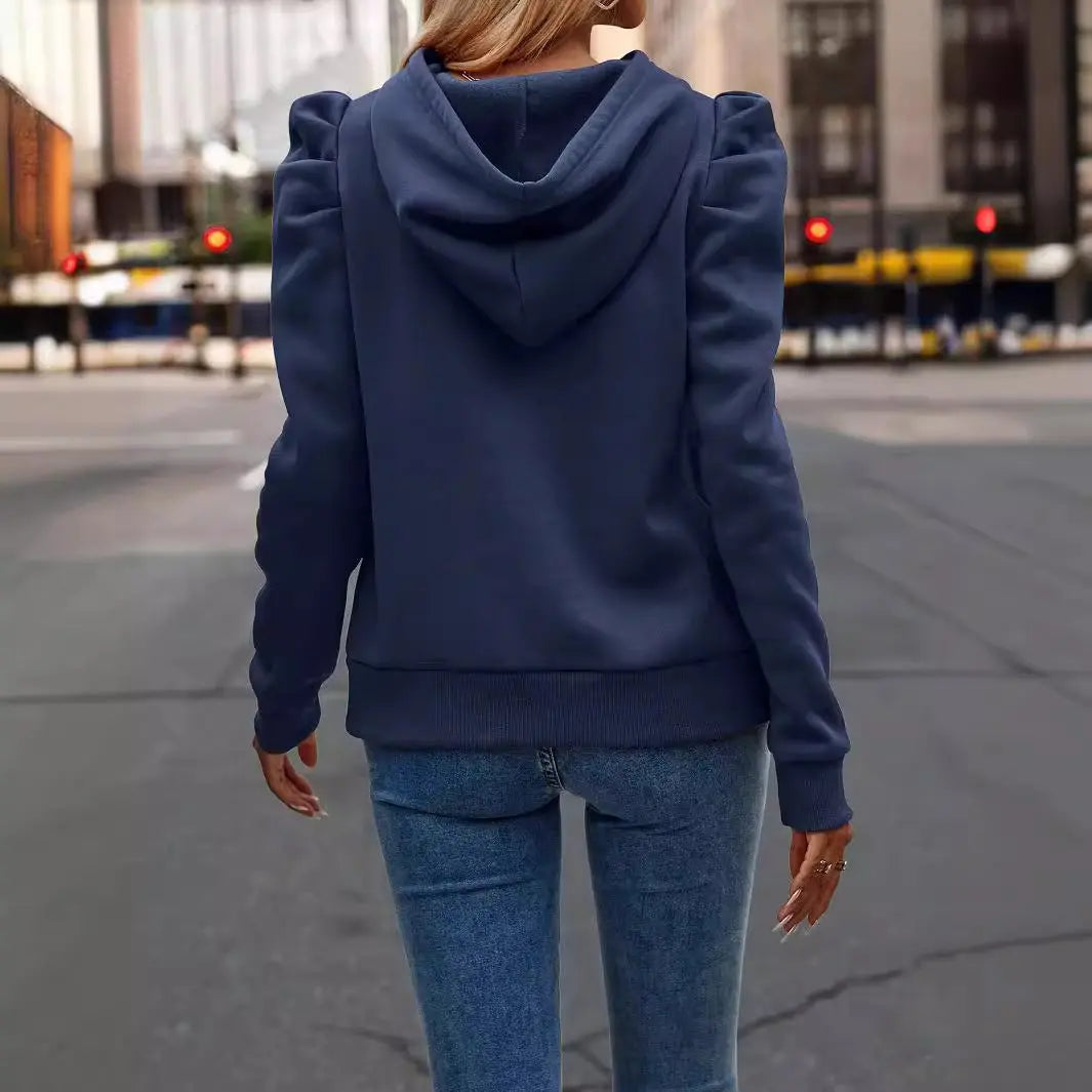 Solid Color Long-sleeved Casual Women's Top Sweater hercurva