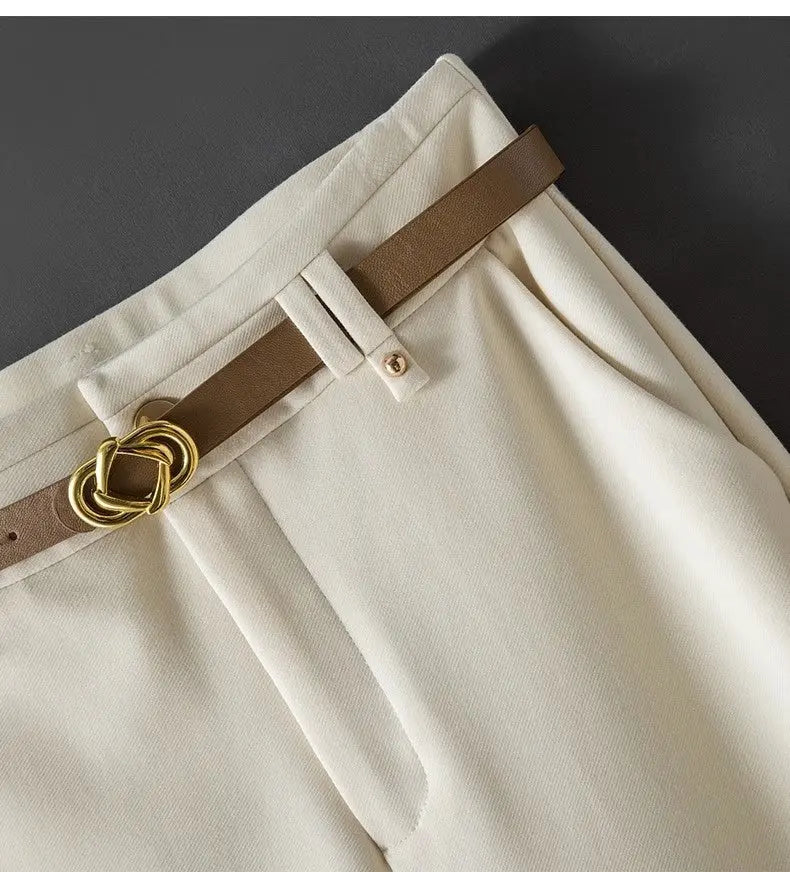 Narrow Wide-leg Pants Women's Autumn New Straight Loose Casual Suit Pants hercurva