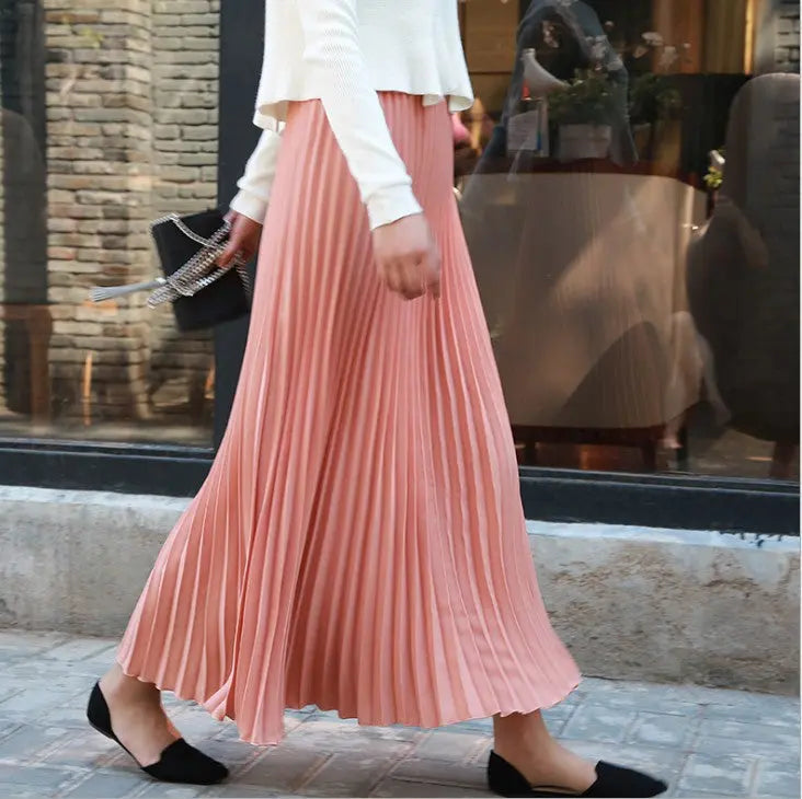 Solid color pleated skirt hercurva