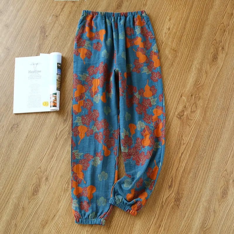 Women's Home Thin Summer Pure Cotton Pajama Pants hercurva