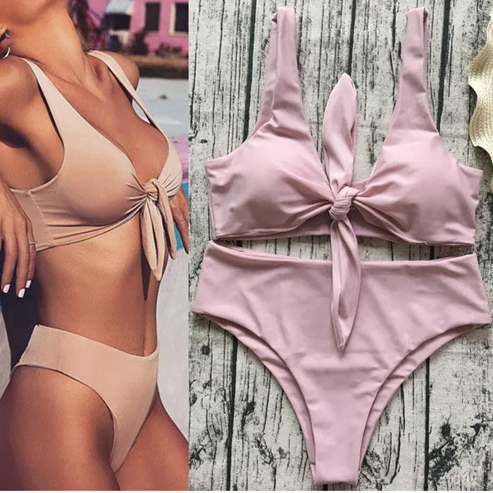 Multicolor split ladies swimwear hercurva