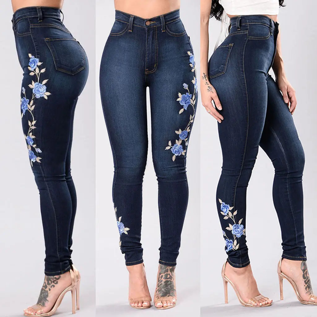 European and American embroidered jeans hercurva