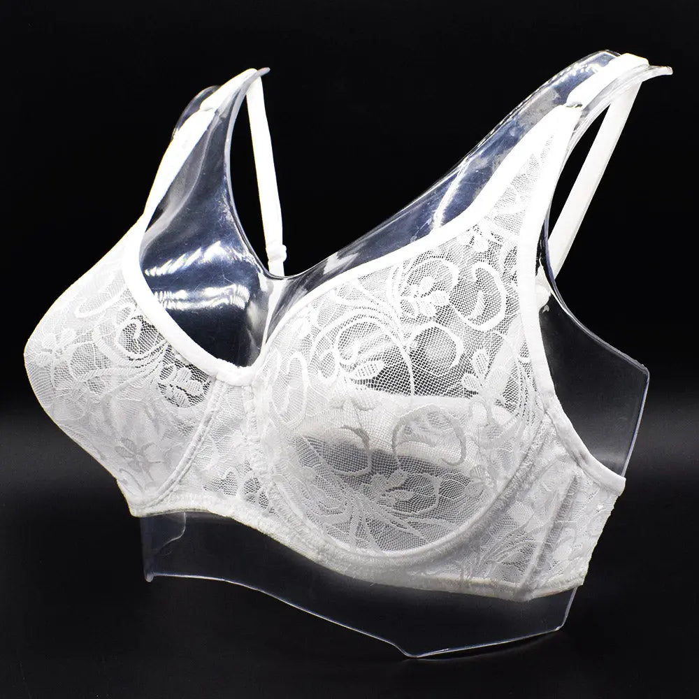 Plus Size Lace Bras For Women Underwired BH Hollow Out hercurva