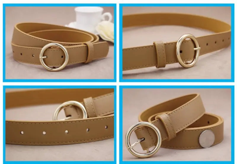 Alloy versatile round buckle belt hercurva