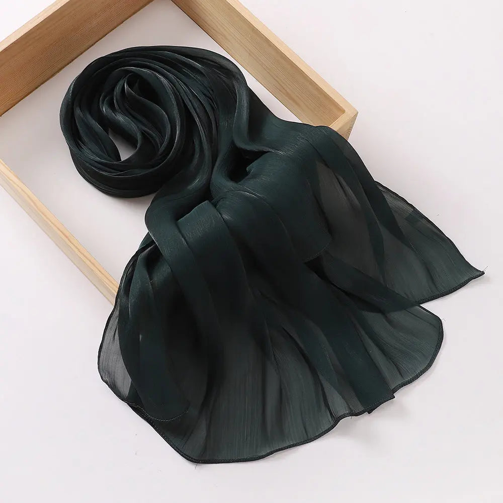 Breathable Cool Island Satin Smooth Silk Toe Scarf hercurva