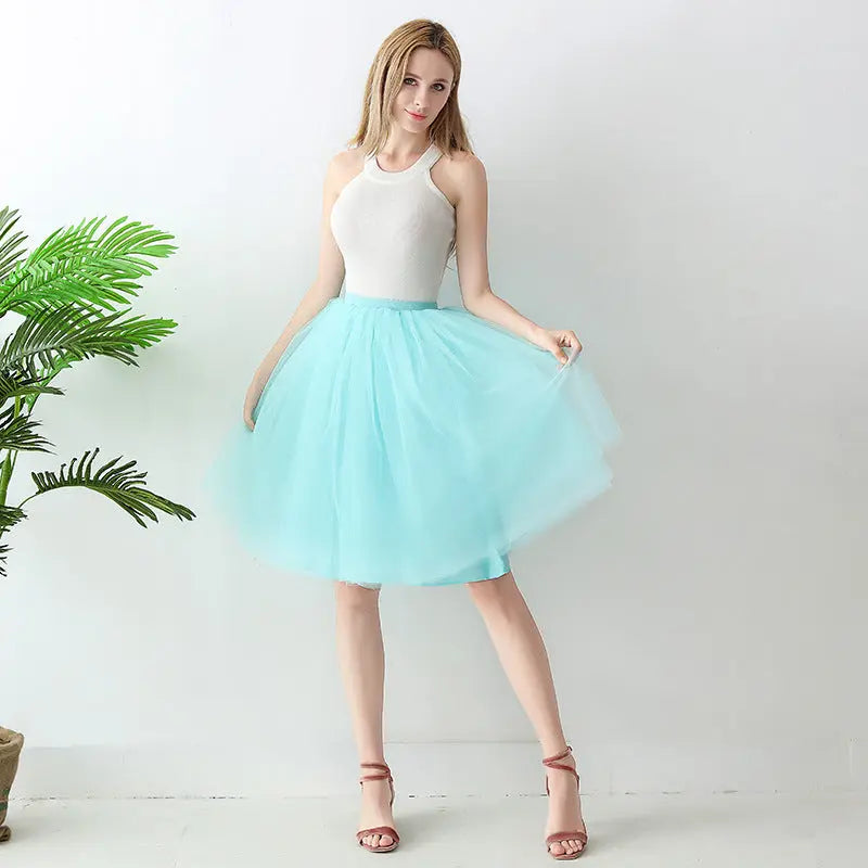 Women's solid color gauze skirt hercurva