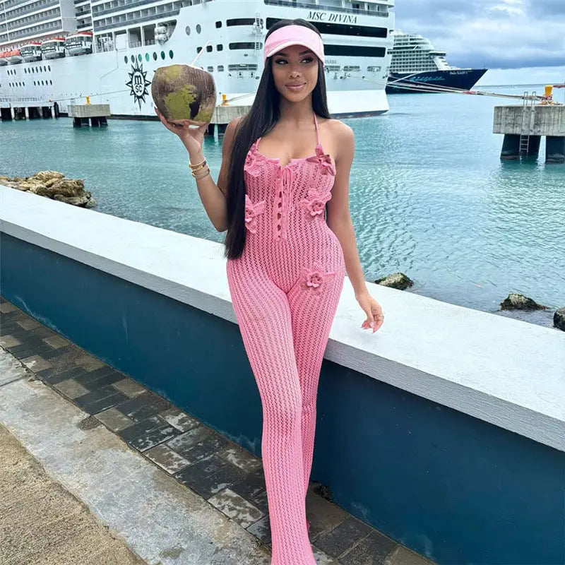 Knitted Hollow Backless Bodysuit Women hercurva
