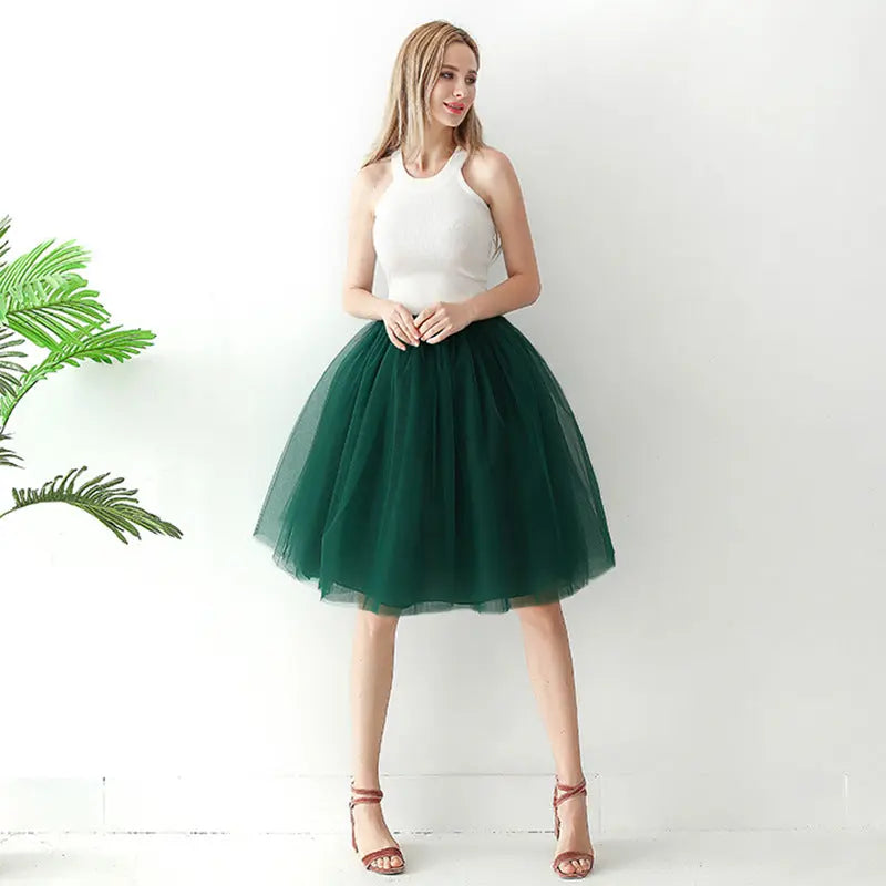 Women's solid color gauze skirt hercurva