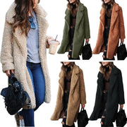 Long sleeve lapel lamb wool coat hercurva
