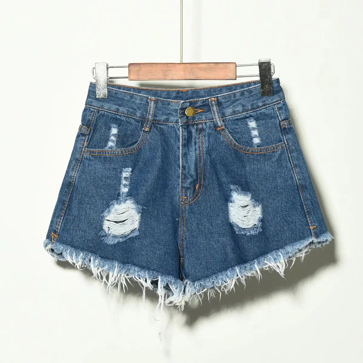 Women's irregular denim shorts hercurva