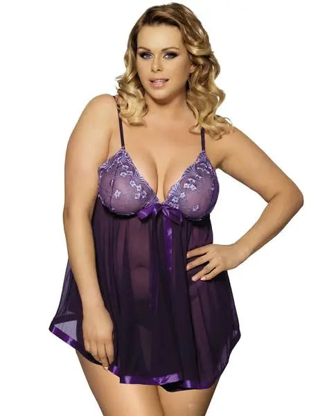 Women Sexy Lingerie Big Code 6XL  Sleepwear Sleepdress hercurva