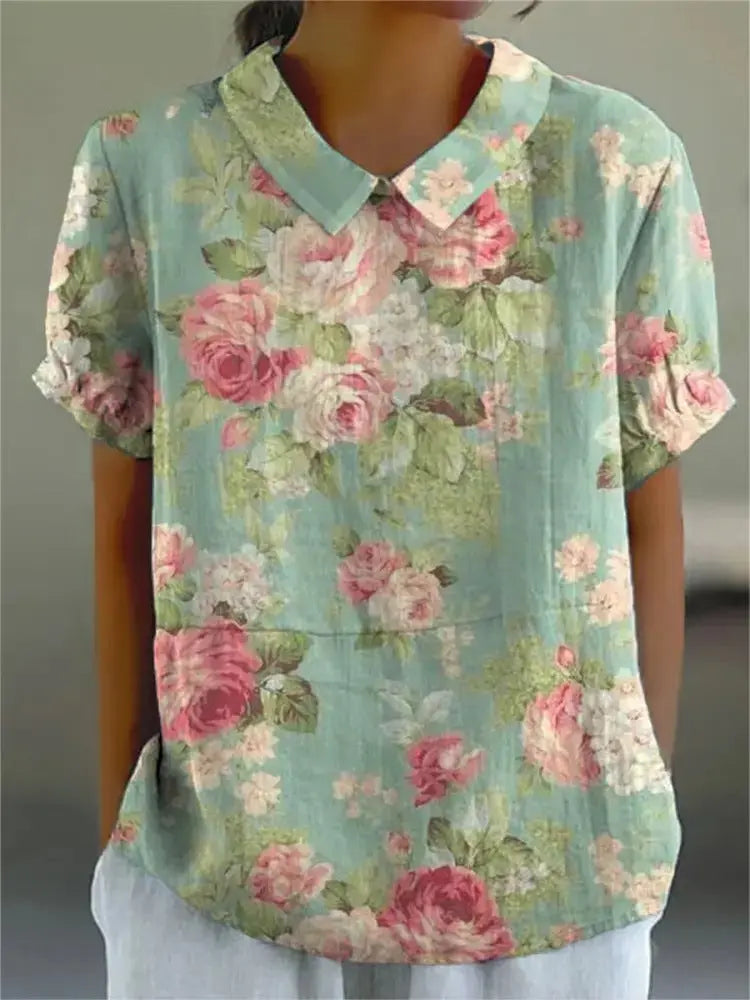 Shirt Women's Short Sleeve Creative Retro Short Sleeve T-shirt hercurva