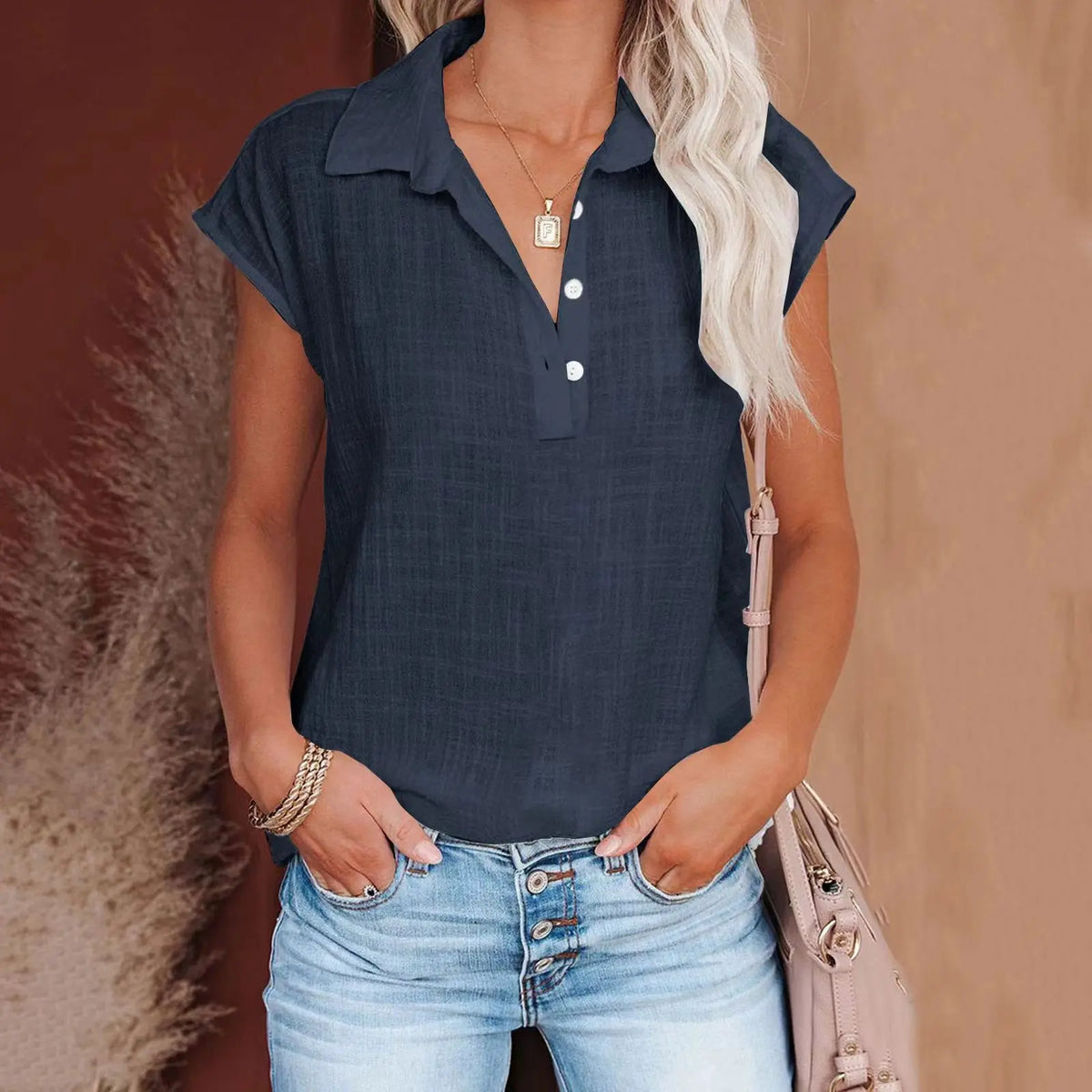 Women's Retro Cotton-linen Shirt hercurva
