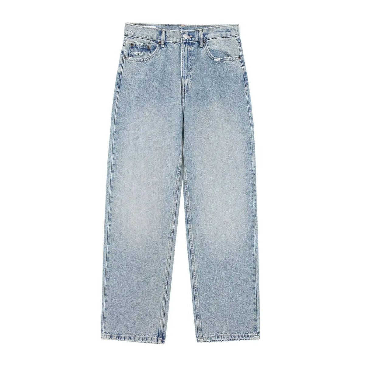Women's Perforated Hole Decoration Loose Jeans hercurva