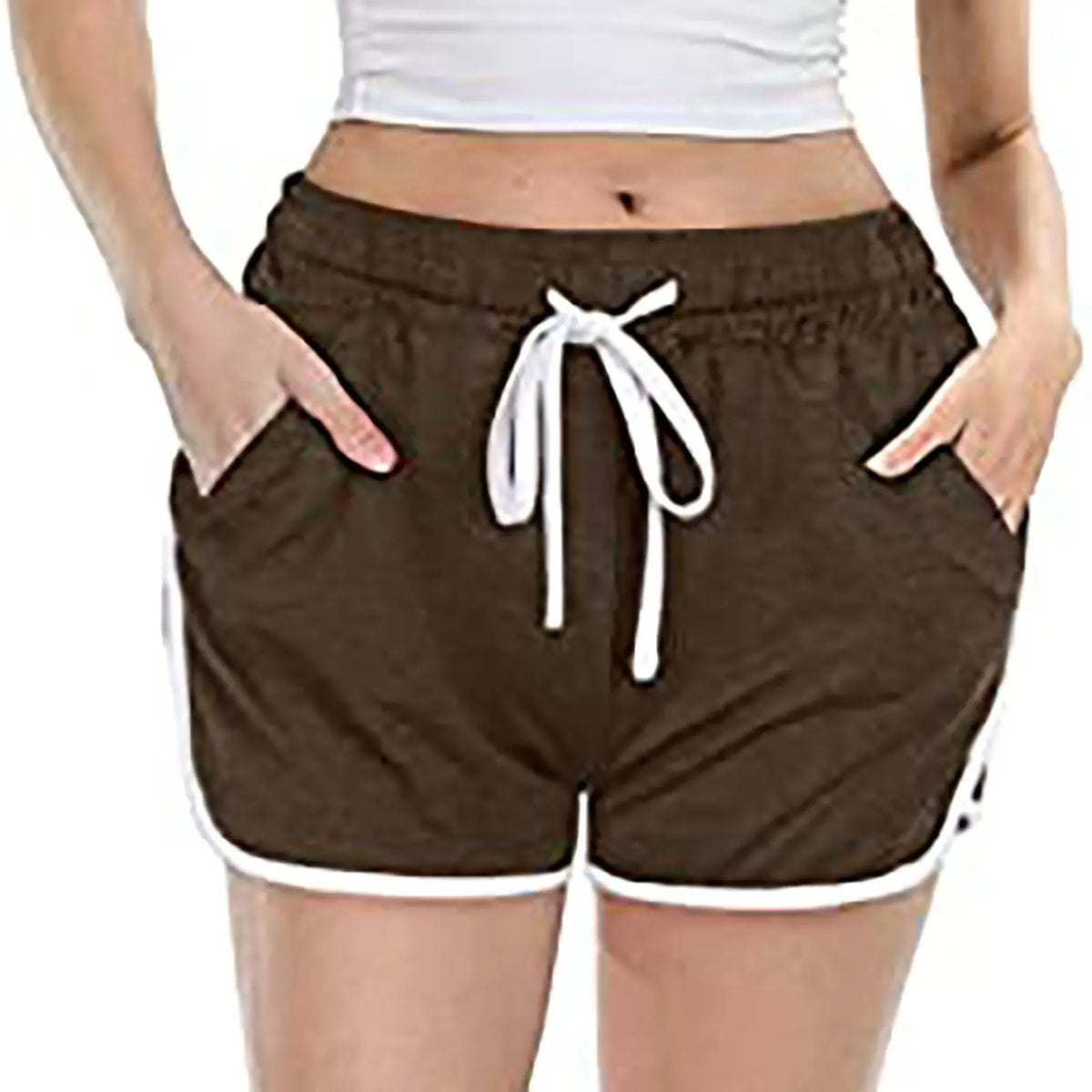 Women's Casual Solid Color Tether Shorts hercurva