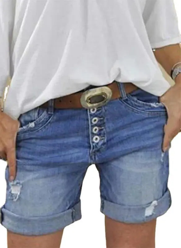 High-waisted Denim Shorts For Women hercurva