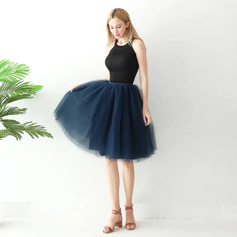 Women's solid color gauze skirt hercurva