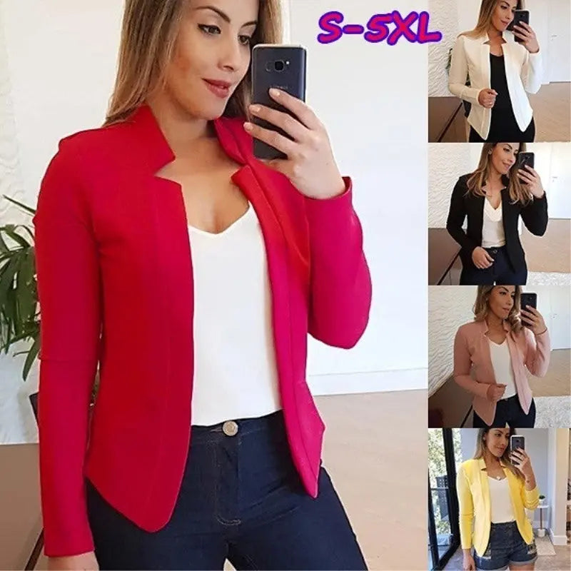Solid color casual professional blazer hercurva