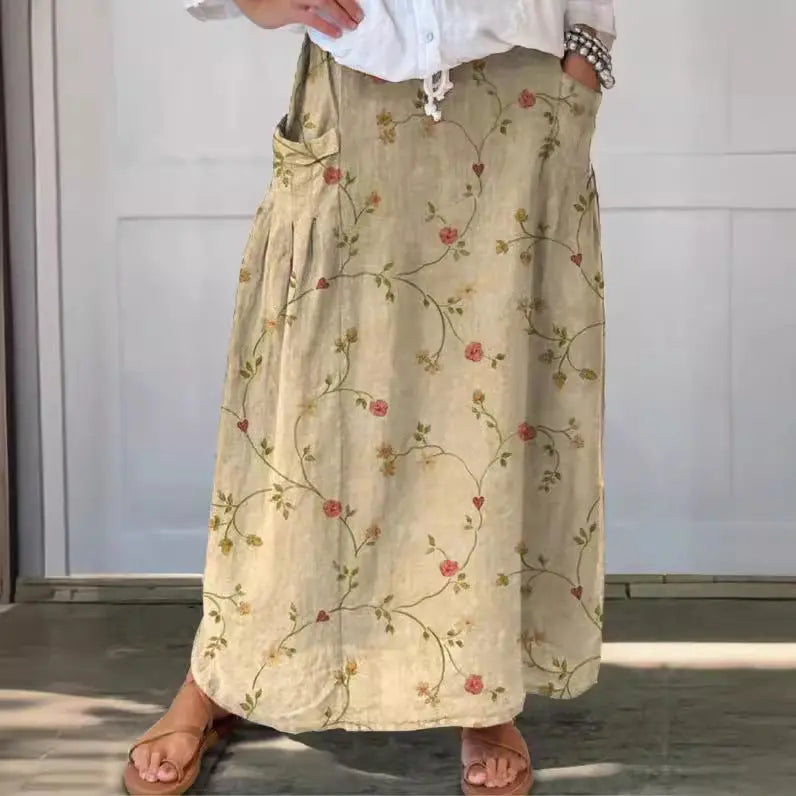 Women's Retro Element Printed Skirt hercurva
