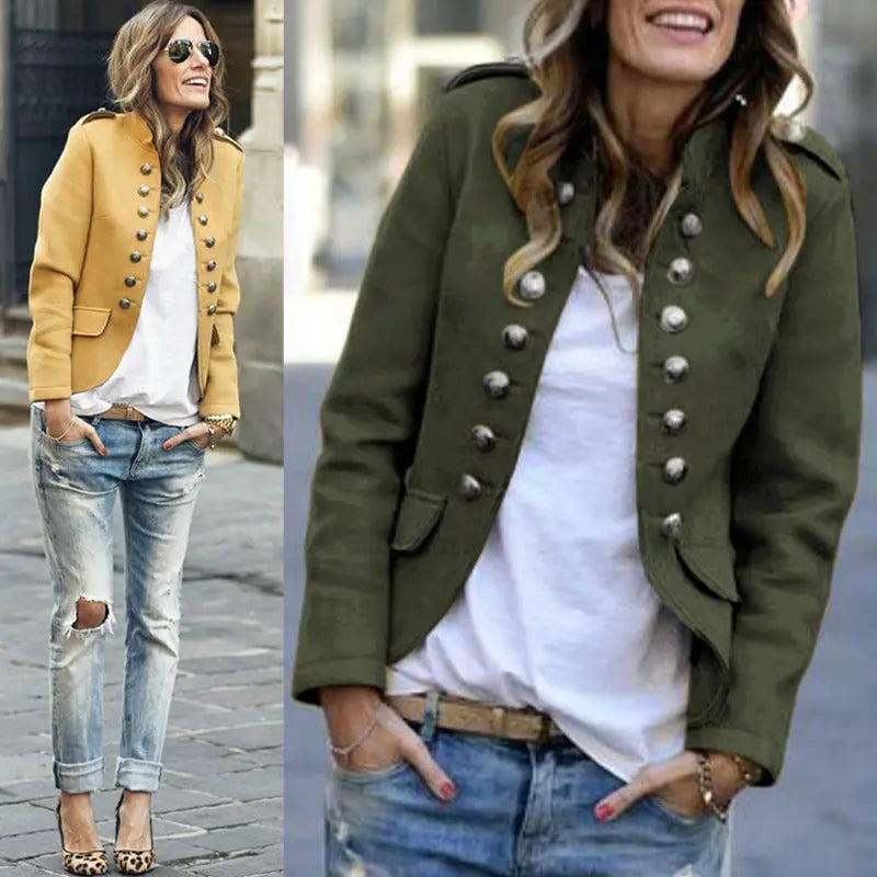 Fashion Button Blazer hercurva