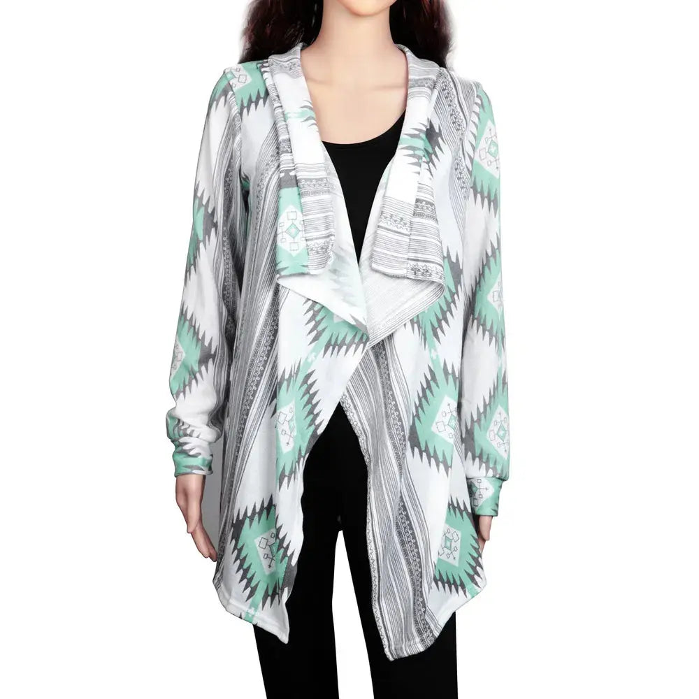 Women Open Front Cardigan Long Sleeve Shawl Neck Breathable Cardigan Well Collection hercurva