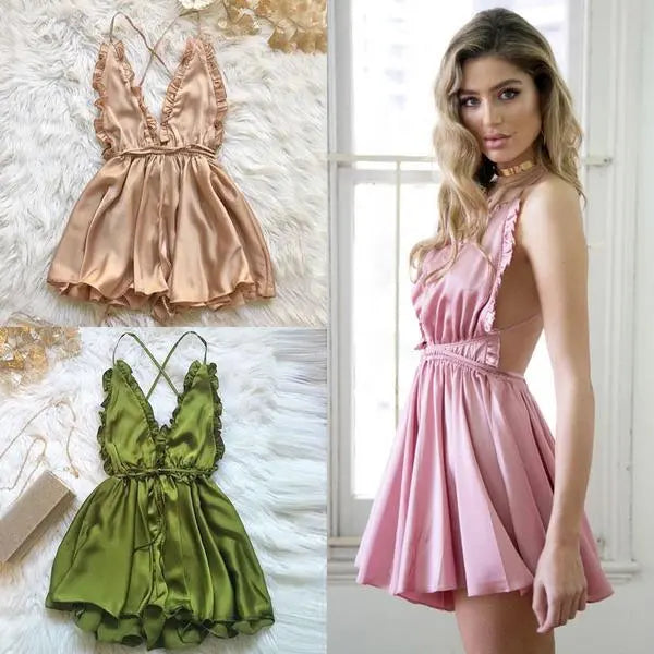 Fashion Women Sexy Sleepwear Style Jumpsuit Rompers Clubwear Playsuit Trousers 3 color hercurva