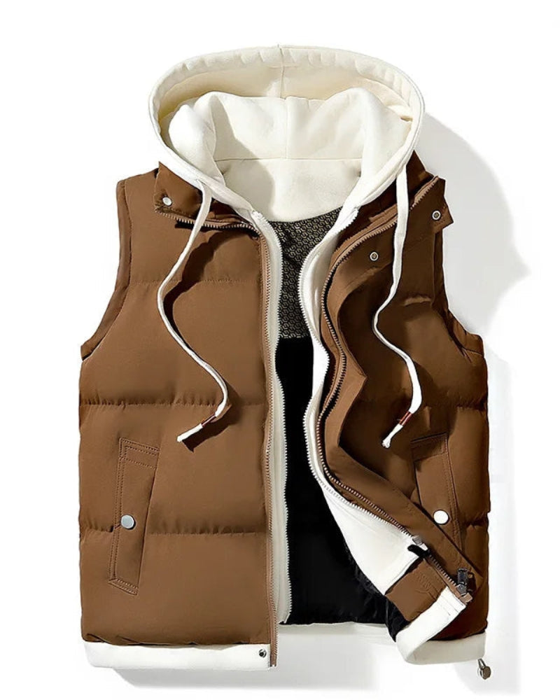 VELORA - Soft Shell Hooded Puffer Gilet SSO4618
